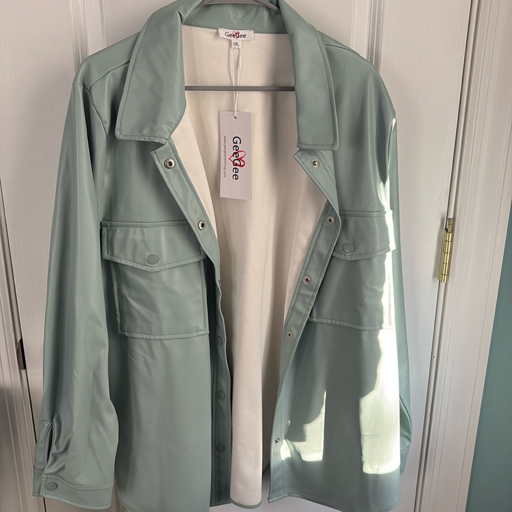 Faux leather jacket